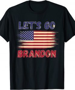 FJB Let's Go Brandon Conservative American Flag Impeach Biden T-Shirt