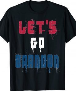 Distressed Let's Go Brandon Conservative Anti Liberal US Fuck Biden T-Shirt