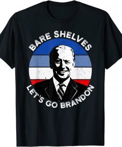 T-Shirt Bare Shelves Biden Let's Go Brandon Christmas Meme Vintage