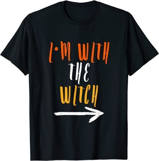 2021 Halloween For Men I'm With The Witch Funny Halloween T-Shirt