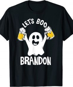 T-Shirt Let’s Boo Brandon Funny Trendy Halloween Costume For Beer