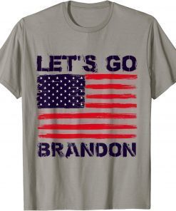 Classic Impeach 46 Let's Go Brandon Conservative Anti Liberal US Flag T-Shirt