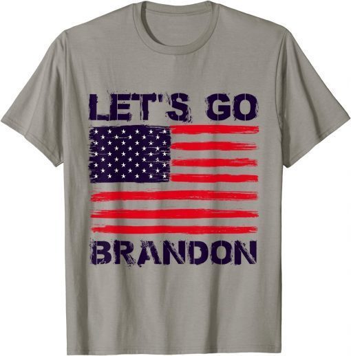 Classic Impeach 46 Let's Go Brandon Conservative Anti Liberal US Flag T-Shirt