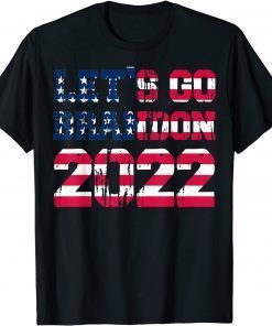Official Let's Go Brandon Fake News Biden Chant American Flag T-Shirt