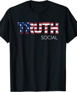 Truth Social USA Flag Trump Supporter US Classic T-Shirt