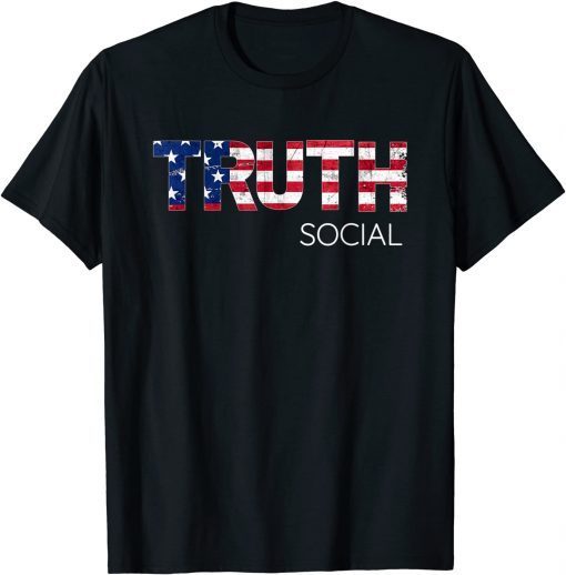 Truth Social USA Flag Trump Supporter US Classic T-Shirt