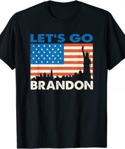2021 Let's Go Brandon American Flag Impeach Biden Anti Liberal T-Shirt