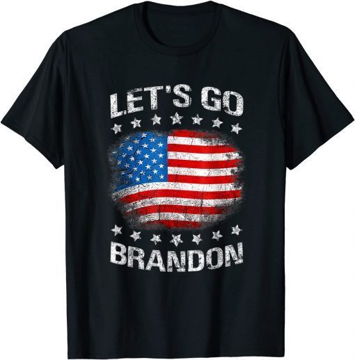 2021 Anti Biden Let's Go Brandon Shirt Impeach Anti Joe Biden Chant USA Flag T-Shirt