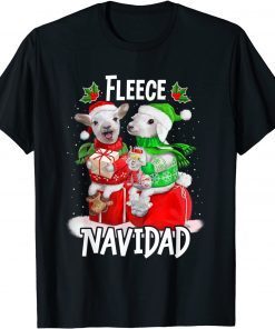 T-Shirt Fleece Feliz Navidad Funny Cute Sheep Christmas