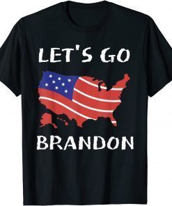 Anti Biden 46 Let's Go Brandon American Flag Impeach Biden Funny Men Women Classic T-Shirt