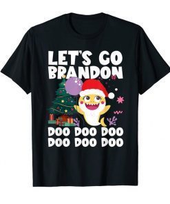 Shirts Babby Lets Go Brandon Shark Doo Around Christmas Tree