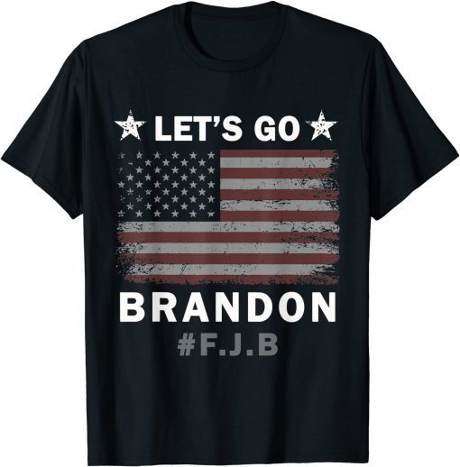 2021 Let's Go Brandon Tee Conservative Anti Liberal US Flag T-Shirt