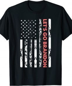 Let's Go Brandon American Flag Impeach Biden Anti Liberal Tee Shirt