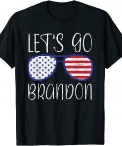 2021 Let's Go Brandon Sunglases Flag Impeach Biden Anti Liberal T-Shirt