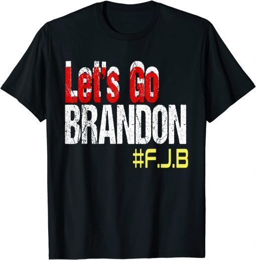 T-Shirt Let's Go Brandon Tee Conservative Anti Liberal US Flag