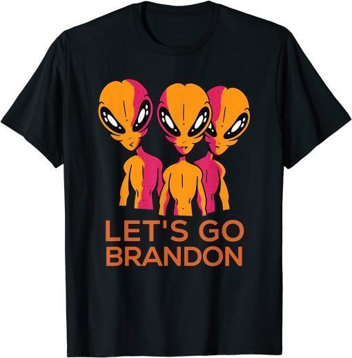 Official Let's Go Brandon Shirt Ugly Christmas Aliens Fun Anti Biden T-Shirt