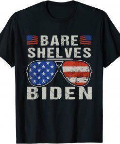 Classic Anti Biden 2021 Bare Shelves Biden Funny Meme Tee Shirt