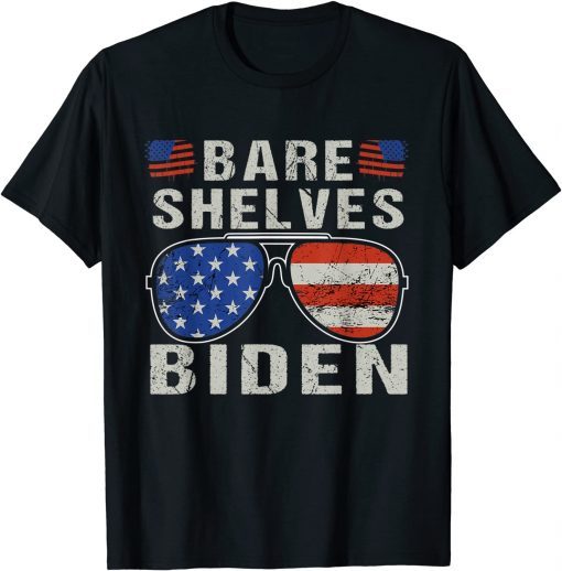 Classic Anti Biden 2021 Bare Shelves Biden Funny Meme Tee Shirt