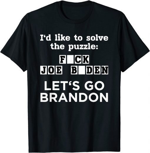 Official Let's Go Brandon US Solve The Puzzle T-Shirt