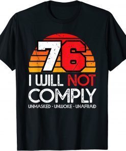 Classic Not Comply 2021 Defiant Patriot Conservative Medical Freedom T-Shirt