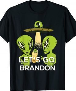 2021 Let's Go Brandon Shirt Ugly Christmas Aliens Fun Anti Biden Unisex Tee Shirts