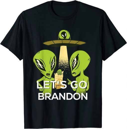 2021 Let's Go Brandon Shirt Ugly Christmas Aliens Fun Anti Biden Unisex Tee Shirts