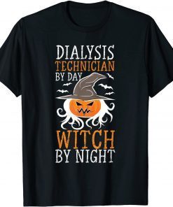 Halloween Witch & Dialysis Technician Unisex Tee Shirt