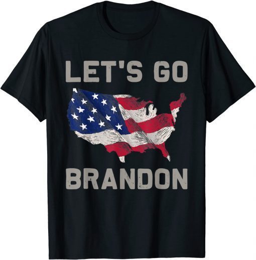 Official Let's Go Brandon Lets Go Brandon US Flag Men Women Gift T-Shirt