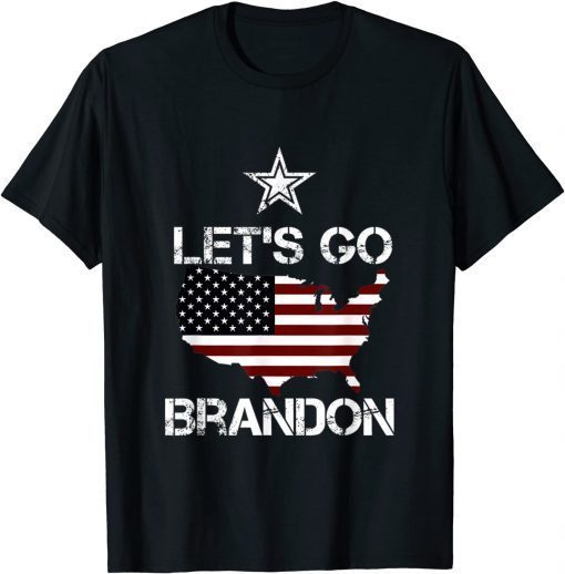 T-Shirt Let's Go Brandon American Flag Impeach Biden