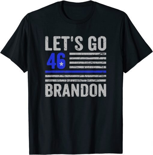 Let's Go Brandon Tee Conservative Anti Liberal US Flag Gift T-Shirt