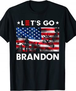 Let's Go Brandon Joe Biden Impeach 46 USA Flag Unisex Tee Shirt