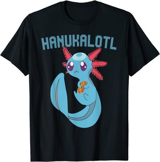 2021 Hanukalotl Funny Jewish Pastel Goth Kawaii Axolotl Amphibian T-Shirt