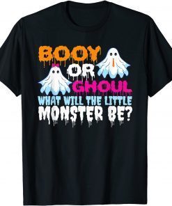 Official Halloween Booy Or Ghoul Ghost Monster Gender Reveal T-Shirt