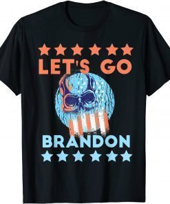 Let's Go Brandon Anti Biden Conservative Anti Liberal US Flag T-Shirt