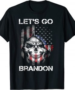 Fuck Joe Biden 46 Let's Go Brandon American flag impeach biden Gift Tee Shirt