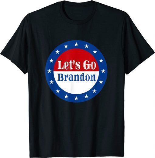 2021 Let's Go,Let's Go Brandon Biden Conservative Anti Liberal US Flag T-Shirt
