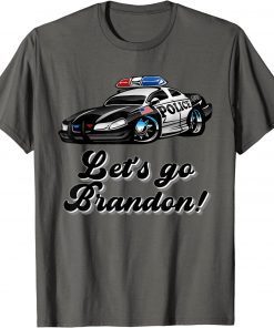 Let's Go Brandon Police Hotrod Vintage Christmas Anti Biden Gift 2021 T-Shirt