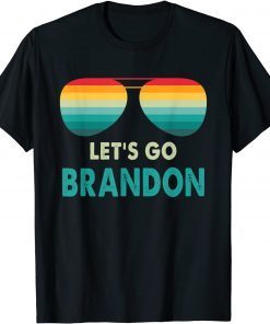 2021 Let's Go Brandon Sunglasses Flag Impeach Biden Anti Liberal T-Shirt