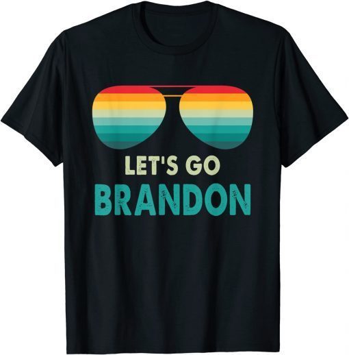 2021 Let's Go Brandon Sunglasses Flag Impeach Biden Anti Liberal T-Shirt