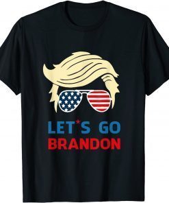 Official Let's Go Brandon Trump Conservative Anti Liberal US Flag Tee T-Shirt