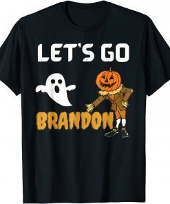2021 Let's Go Brandon Conservative AntiLiberal Pumpkin Halloween T-Shirt