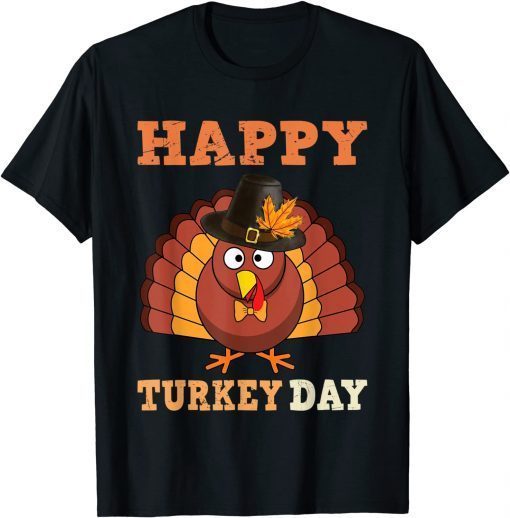 Official Happy Turkey Day Funny Thanksgiving 2021 Autumn Fall Season T-Shirt