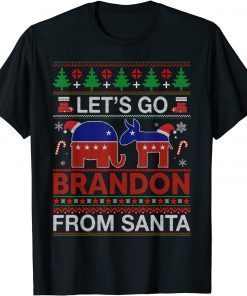 Funny Let's Go Brandon 2024 Meme Biden Ugly Christmas Sweater T-Shirt