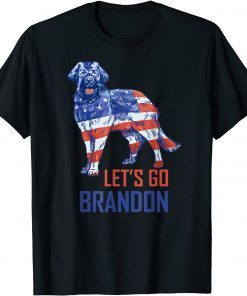 Funny Lets Go Brandon US Meme Vintage Dog Apparel T-Shirt