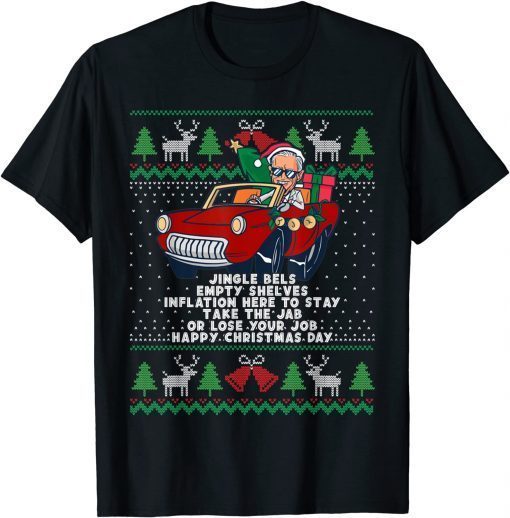 T-Shirt Jingle Joe Biden Meme Sarcasic Empty Shelves Christmas 2021