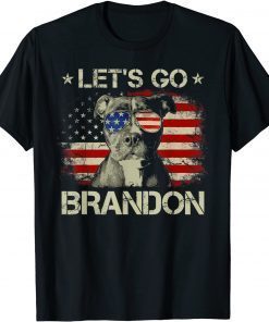 Bulldog American Flag Funny Biden Let's Go Brandon Tee Shirts