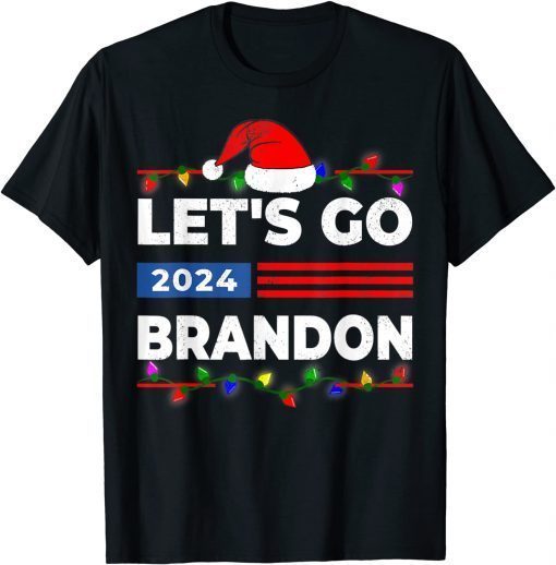 Funny Let's Go Branden Brandson Brandon Christmas Trump Funny 2024 T-Shirt