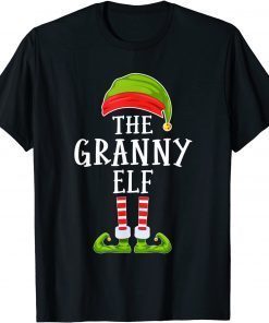 The Granny Elf Christmas Funny Group Family Matching Pajamas Unisex T-Shirt