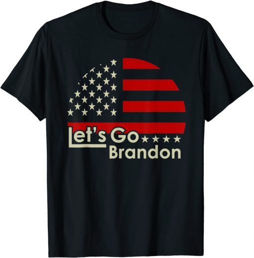 Let's Go Branson Brandon Conservative Anti Liberal US Flag Official T-Shirt