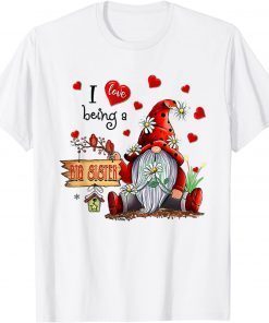 Classic I Love Being A Big Sister Gnome Daisy Christmas Funny Xmas T-Shirt